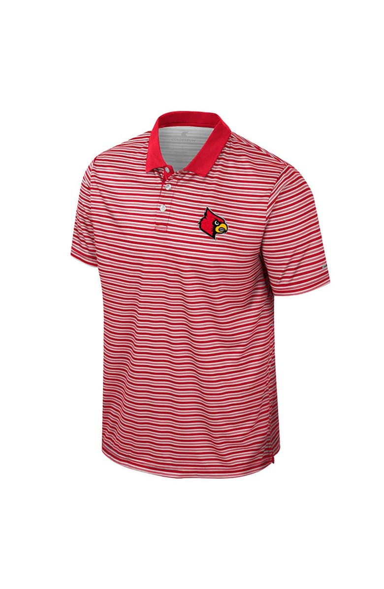 COLOSSEUM Men's Colosseum Red Louisville Cardinals Striped Polo, Alternate, color, 