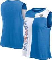 FANATICS Women's Fanatics Branded Royal/White Florida Gators Colorblock High Neck Tank Top