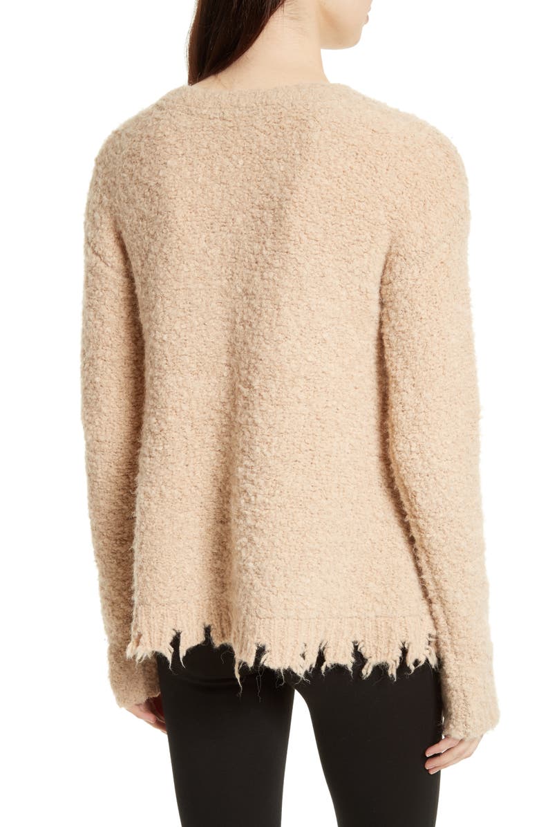 ATM Anthony Thomas Melillo Destroyed Hem Sweater, Alternate, color, Tan