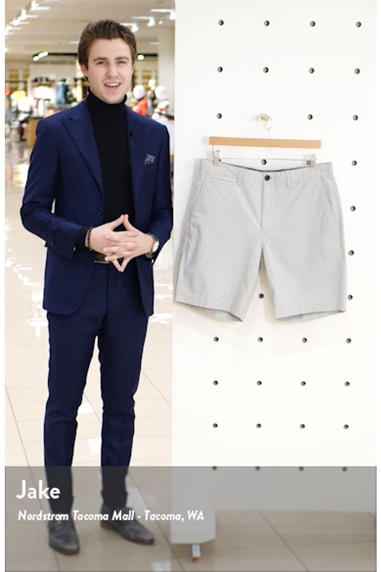 Ballard Slim Fit Stretch Chambray Shorts video
