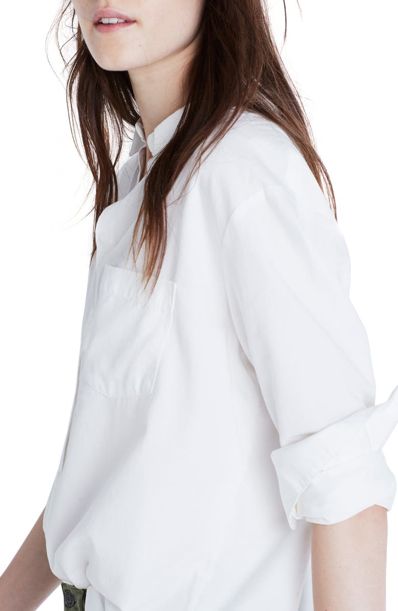 Madewell Drapey Oversize Boyshirt, Alternate, color,