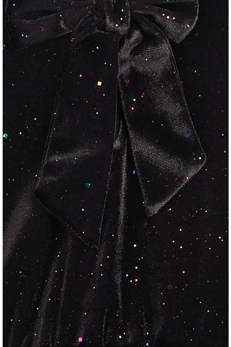 Kids' Sparkle Velour Jumpsuit, Alternate, color, BLACKMULTI