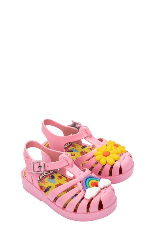 Mini Melissa Kids' Mini Possession Play Jelly Fisherman Sandal In Matte Pink