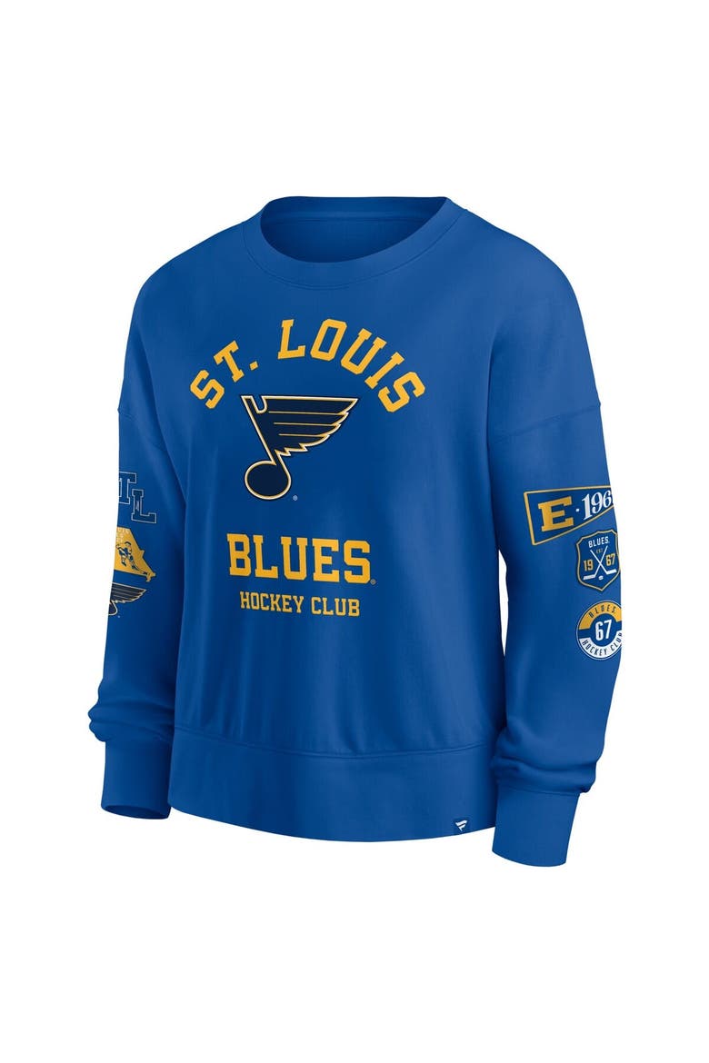 Women's Fanatics Blue St. Louis Blues Go Team Pullover Sweatshirt, Alternate, color, Blue