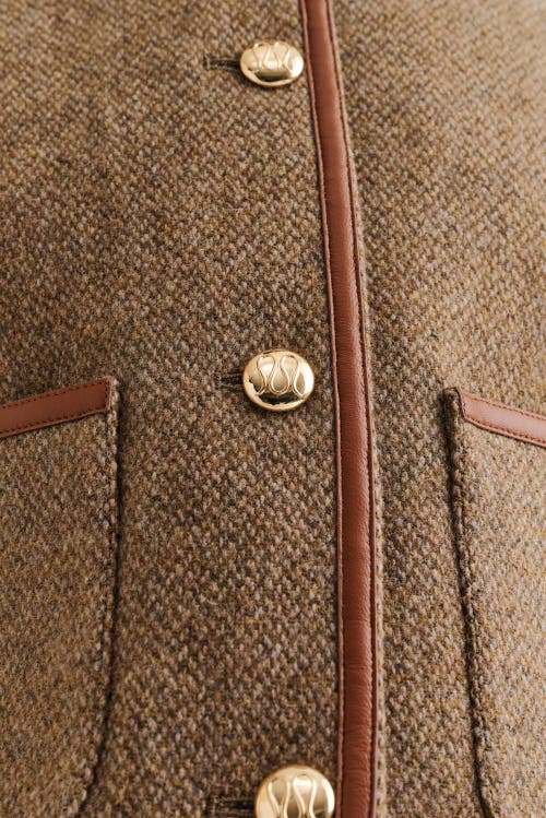 Malina Ninette Dressed Wool Jacket In Brown