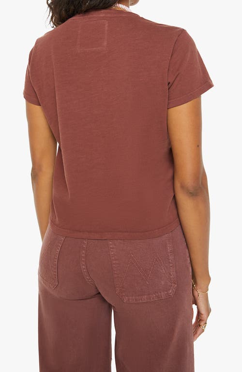 Mother Womens Sum Moon The Lil Sinful Graphic-pattern Cotton-jersey T-shirt In Burgundy