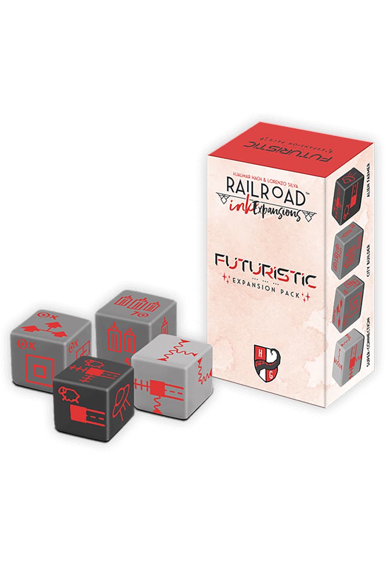 Railroad Ink Futuristic Expansion Pack, 1+ Players, Alternate, color, Multicolored
