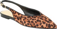 GUESS Dorazio Genuine Calf Hair Slingback Pointed Toe Flat