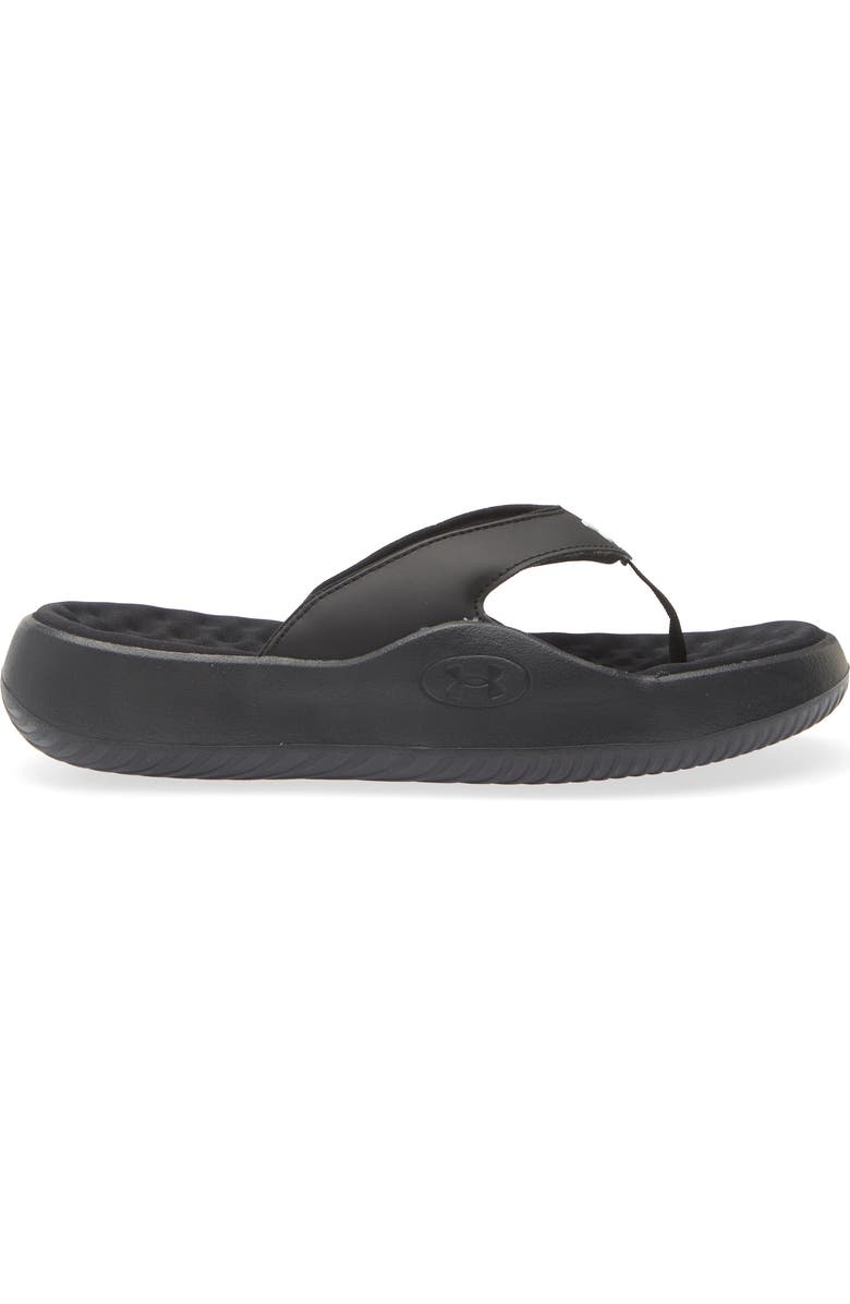 Under Armour Ignite Pro 8 Thong Toe Slide Sandal, Alternate, color, Black