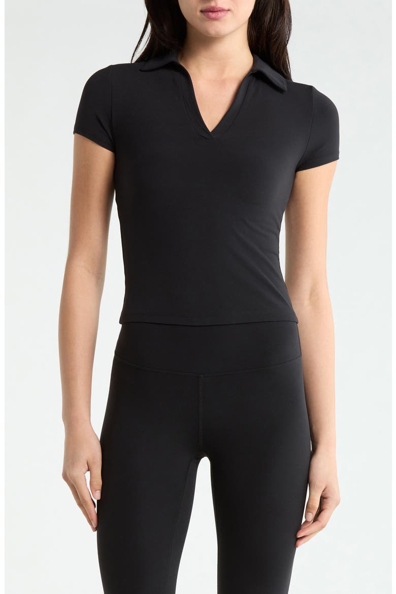Studio Polo Tee, Main, color, BLACK