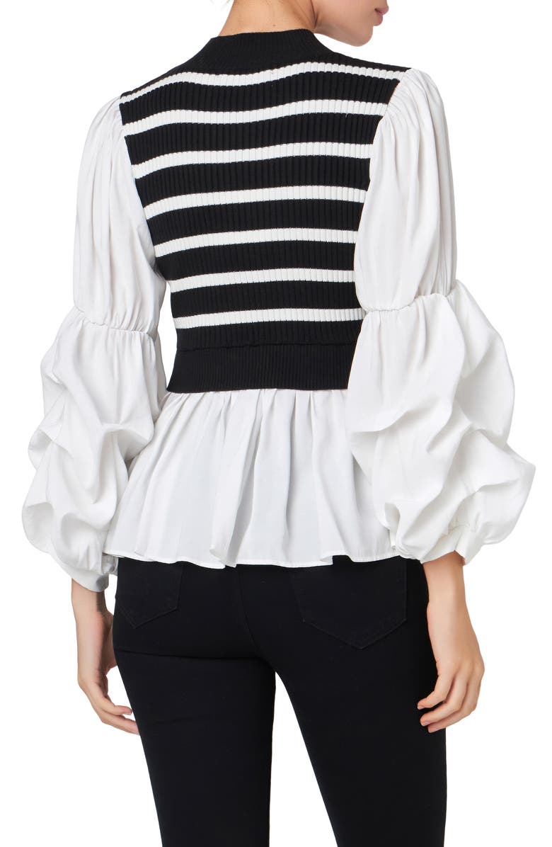English Factory Combo Top, Alternate, color, Black Stripe