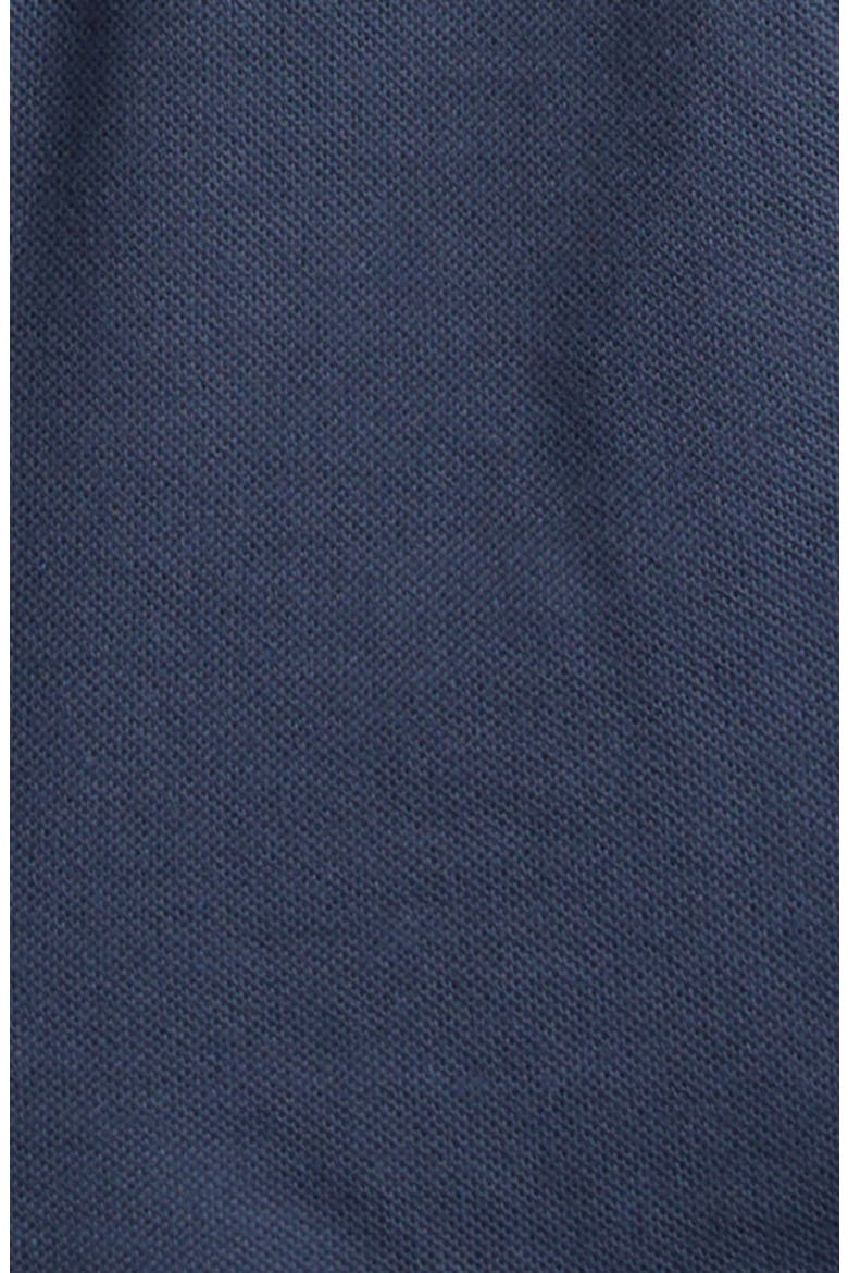 Kids' Tricolor Trim Cotton Piqué Polo & Shorts Set, Alternate, color, WHITE/ BLUE