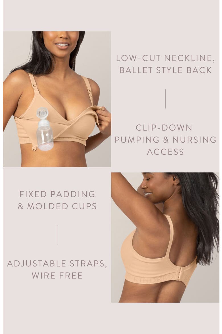 Busty Contour Hands-Free Pumping & Nursing Bra-  Sizing Options Available in E-H Cup, Alternate, color, Beige