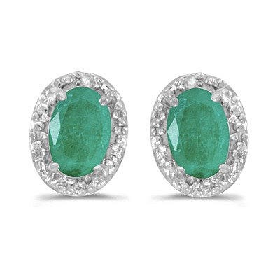 0.90ct/Emerald/White Gold