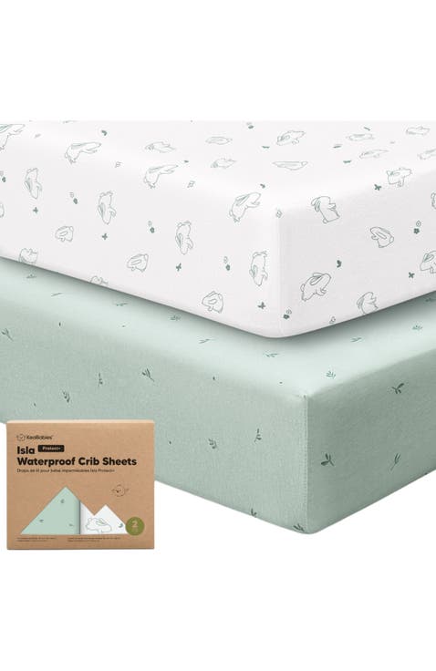 2-Pack Isla [Protect+] Waterproof Crib Sheets