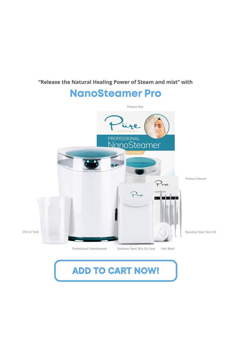 PURE DAILY CARE NanoSteamer Pro 4-in-1 Nano Ionic Facial Steamer with Cool Mist & Aromatherapy, Alternate, color,