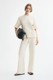 H&M Bouclé-knit Top With Fringe