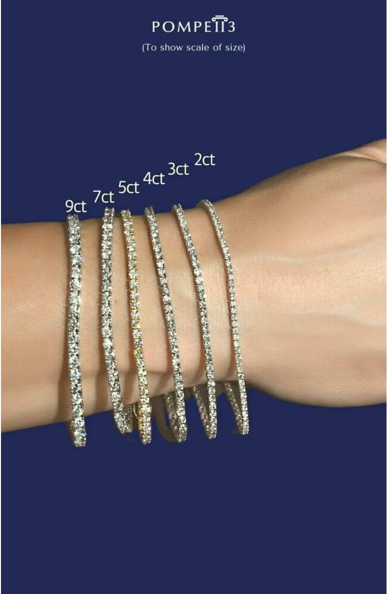 Bliss Diamond 2 Ct Lab Grown Diamond Tennis Bracelet 7" 14k Gold, Alternate, color, 14K Yellow Gold