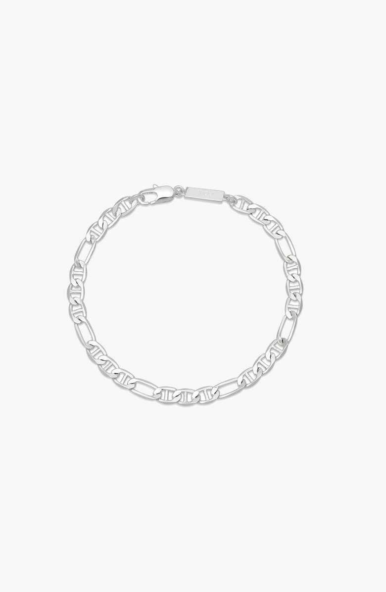 YOJ Figaro Bracelet in Silver, Main, color, Silver