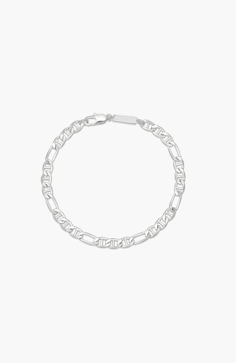 Figaro Bracelet in Silver