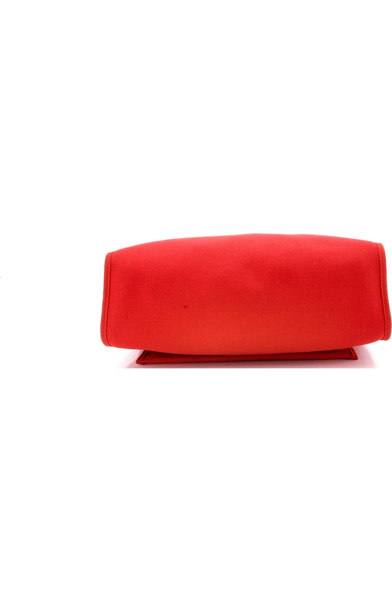 Pre-Owned Hermes Herbag Zip Leather and Toile 31, Alternate, color, Rouge Tomate