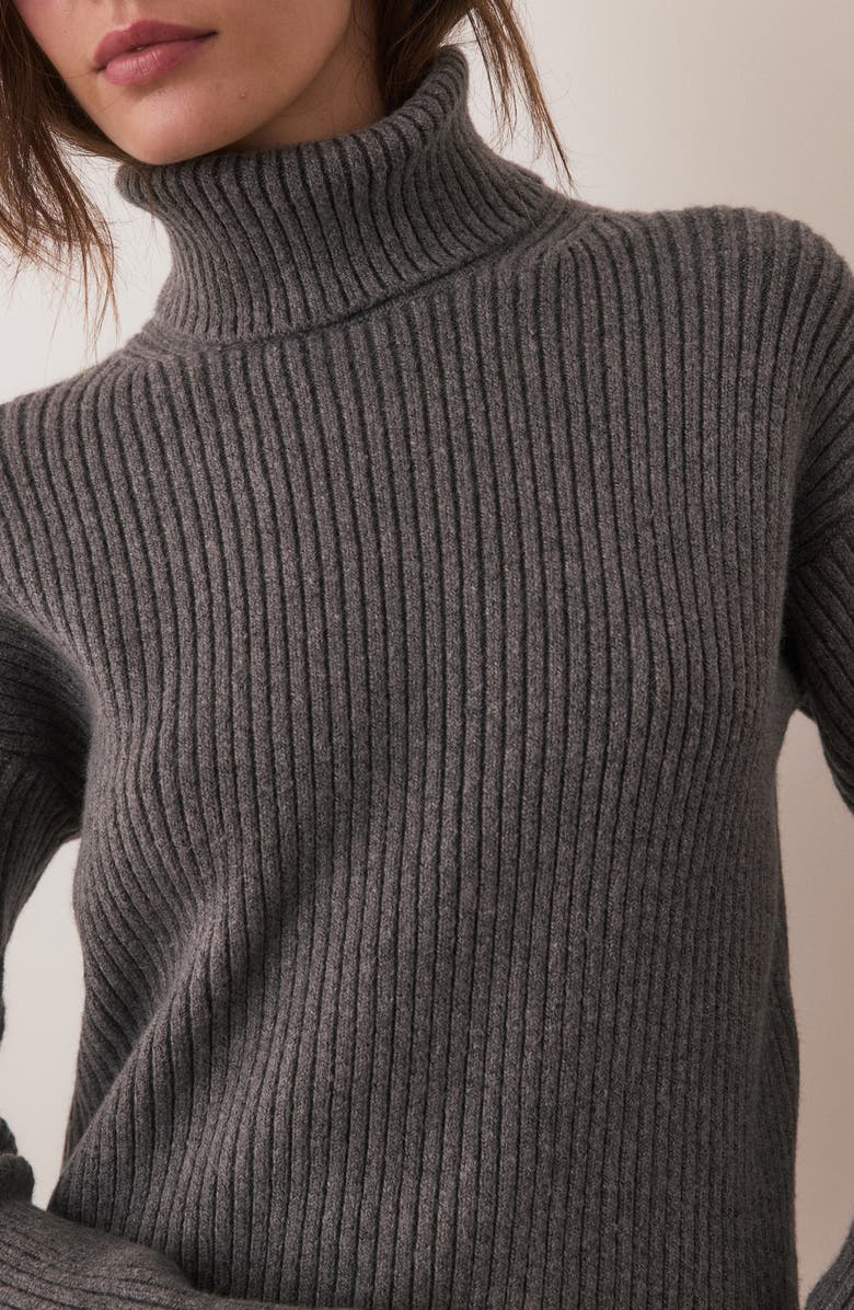 Marine Layer Isla Rib Turtleneck Sweater, Alternate, color, 