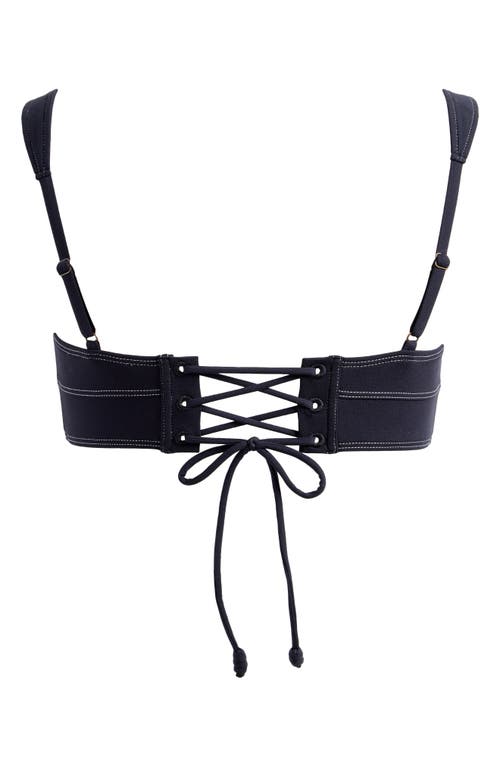 Shop Ulla Johnson Ravello Underwire Bikini Top In Noir