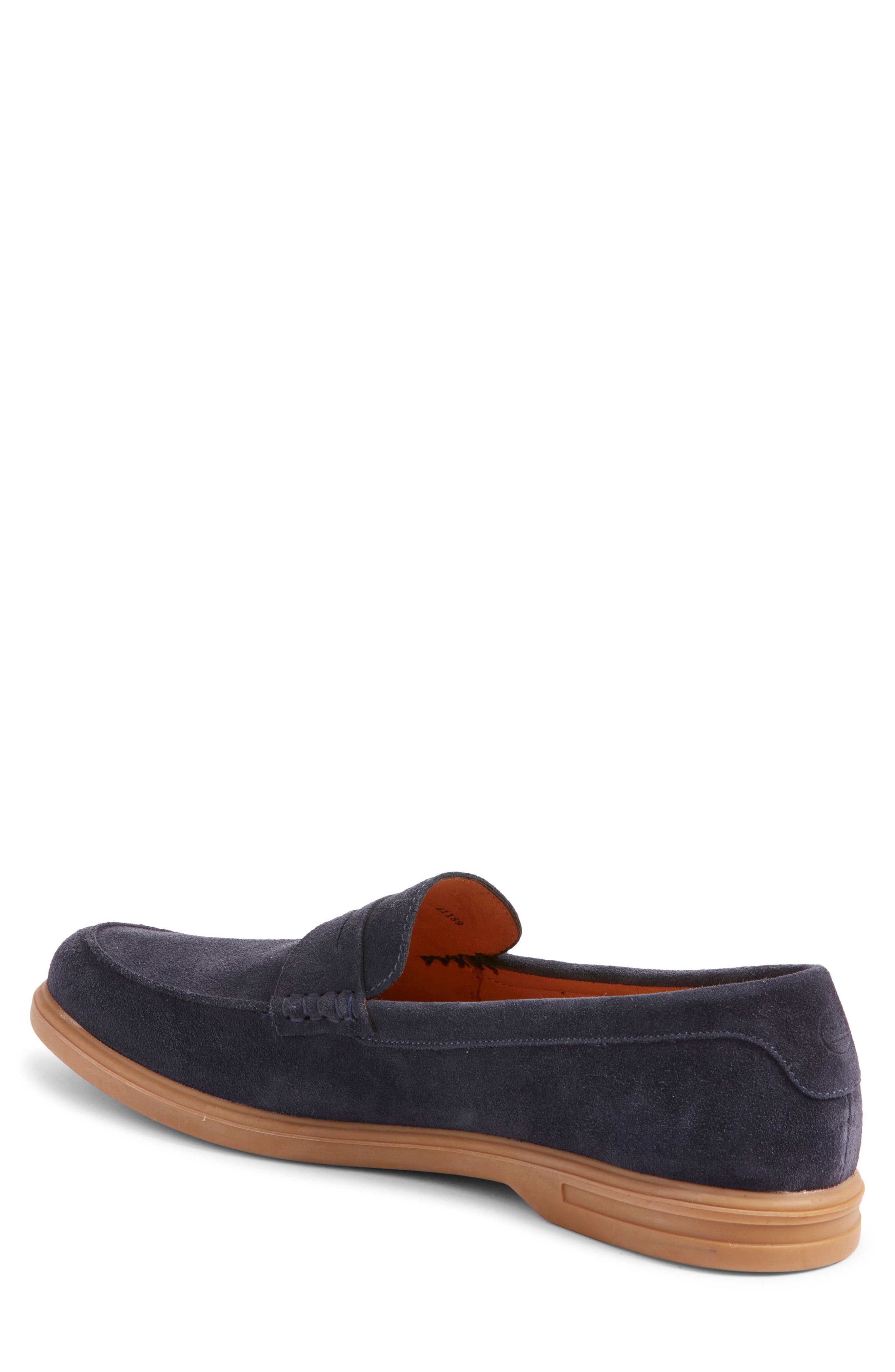 Excursionist Water Resistant Penny Loafer, Alternate, color, DARK NAVY