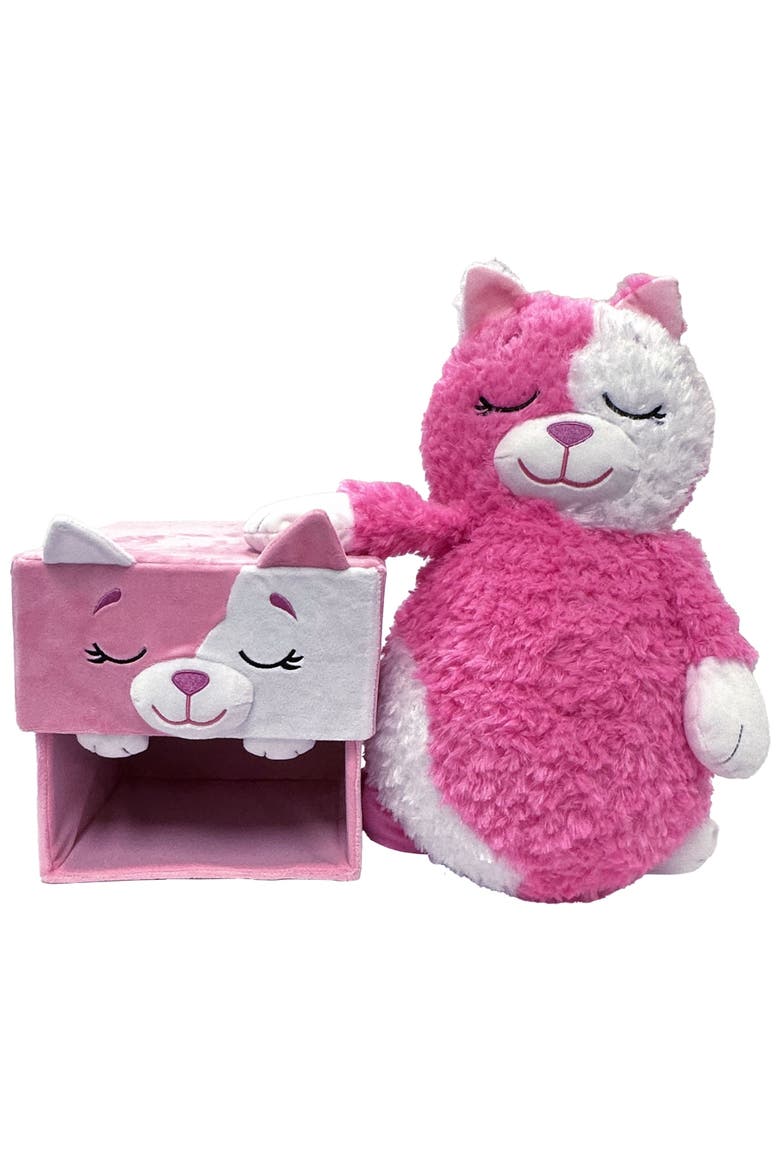 Adorable Storables Cat Pink & White 8 Inches Ages 1+, Alternate, color, Multicolored