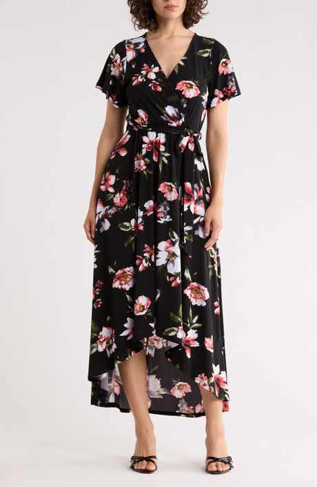 WEST K Flutter Sleeve High-Low Dress