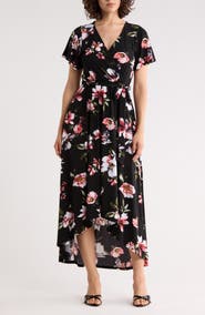 WEST K Flutter Sleeve High-Low Dress