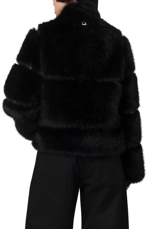 Apparis Sai Faux Fur Coat In Black