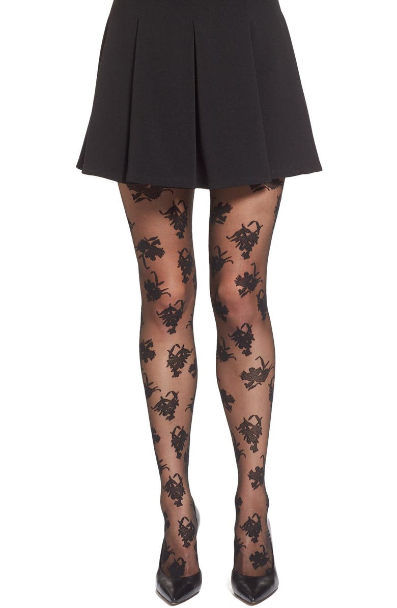 Falke 'Lilium' Floral Print Tights, Main, color,