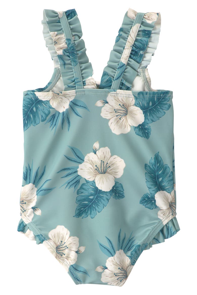Floral One-Piece UPF 50+ Swimsuit, Alternate, color, HIBISCUS