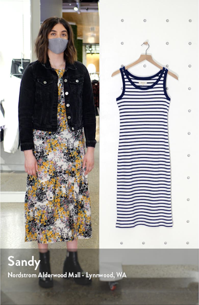 Stripe Ribbed Midi Tank Dress, sales video thumbnail