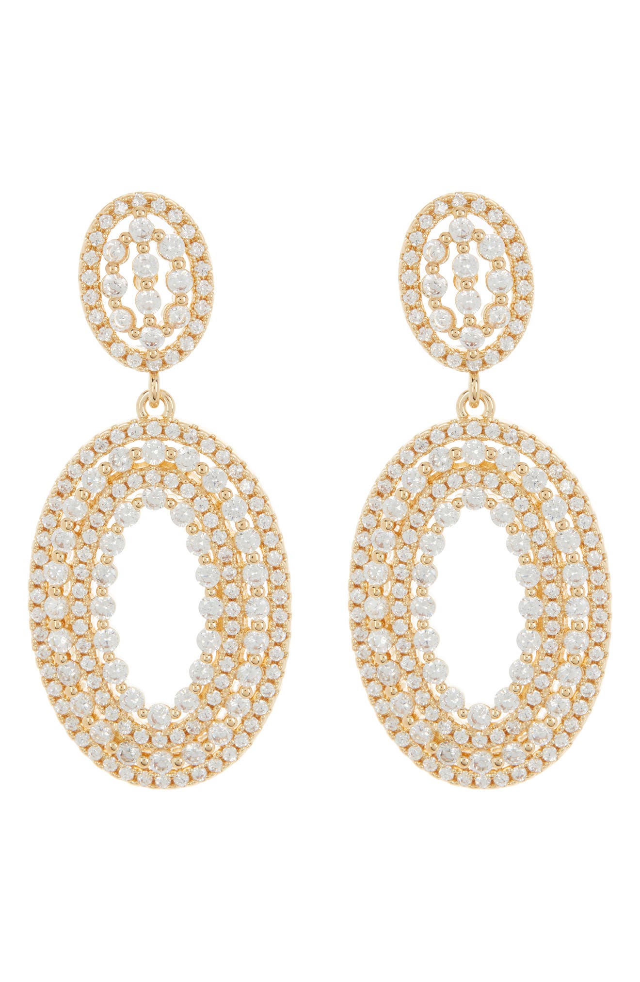 Sterling Forever Eira CZ Drop Earrings