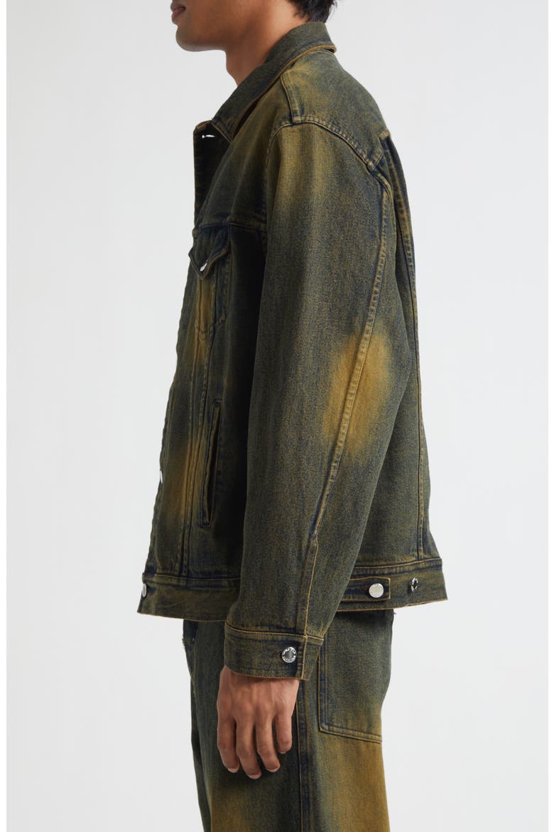 Oversize Denim Worker Jacket, Alternate, color, BROWN