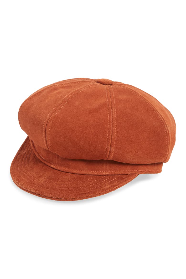 Auburn Newsboy Cap, Main, color, RUST