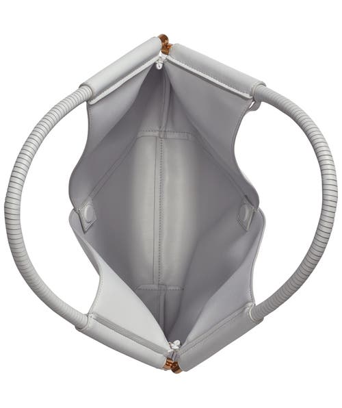 Donna Karan Baldwin Large Shoulder With Leather Wrapped Rounded Handle In Pearl Grey