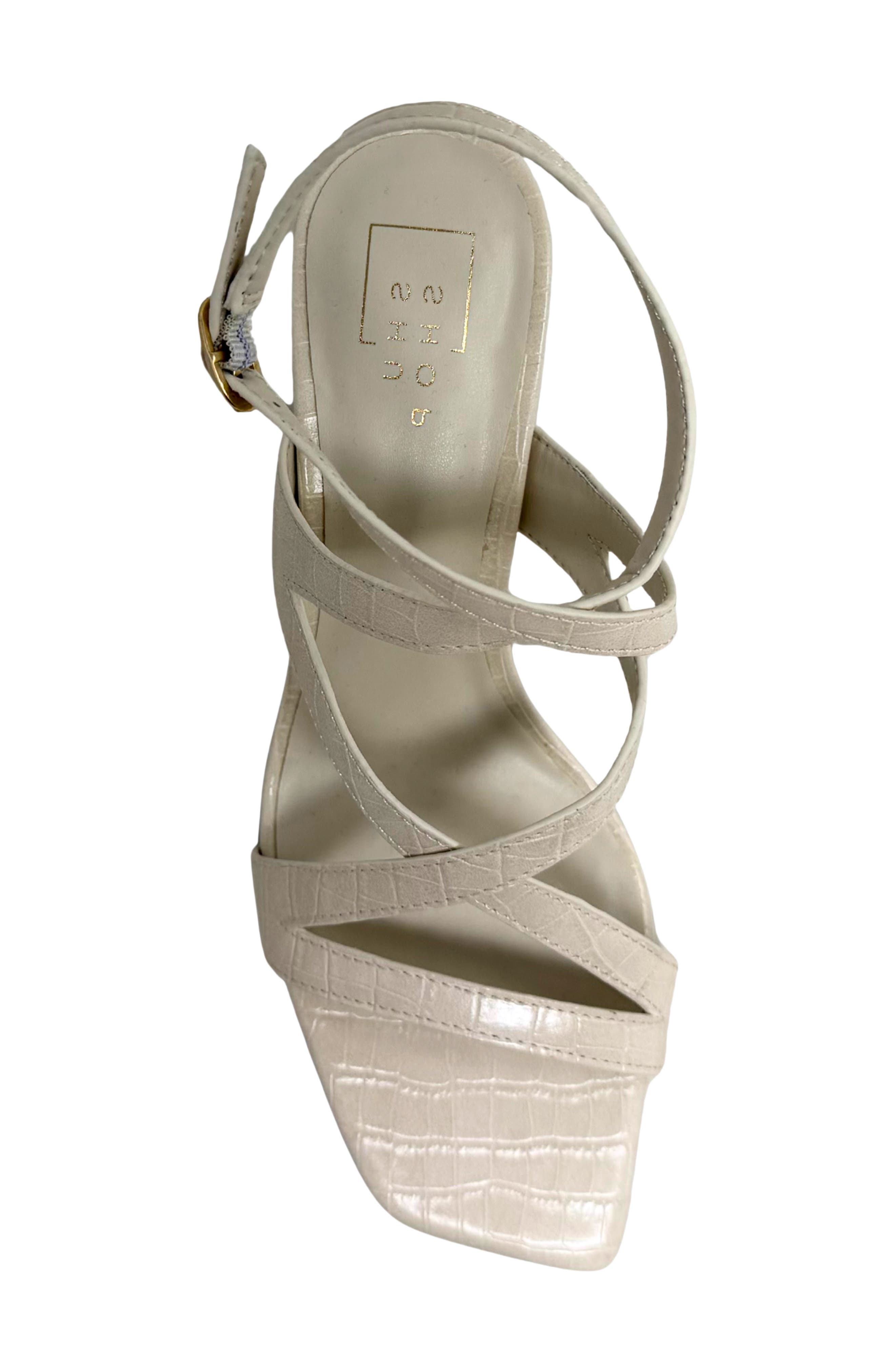 Gilda Ankle Strap Sandal, Alternate, color, BONE CROCO