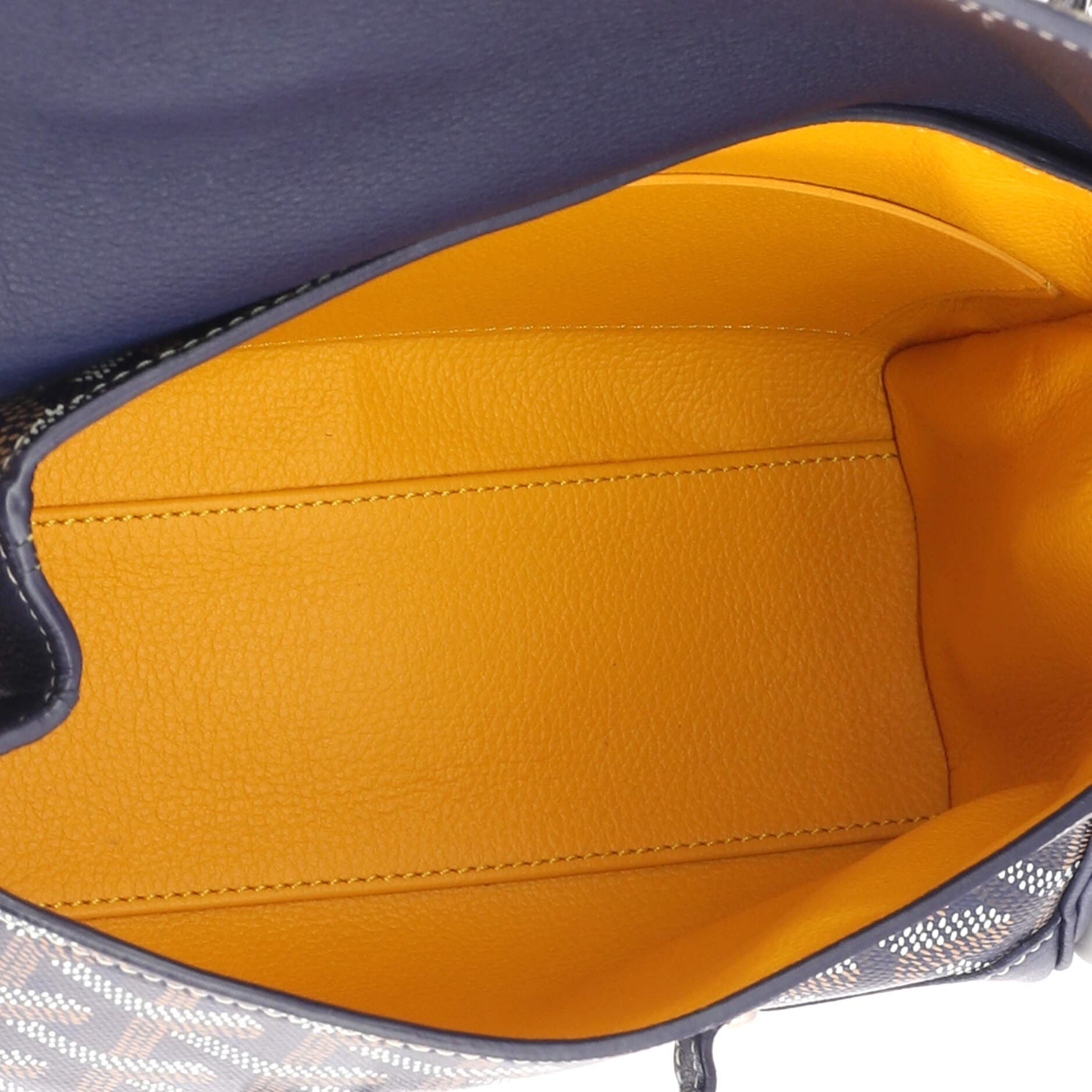 Saigon Top Handle Bag Coated Canvas with Leather Mini, Alternate, color, Blue