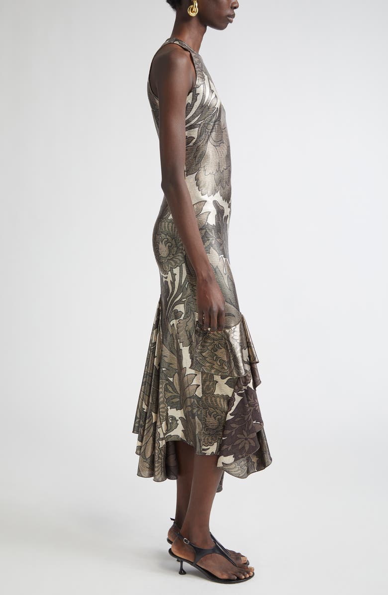 Etro Paisley Laminated Jersey Dress, Alternate, color, 