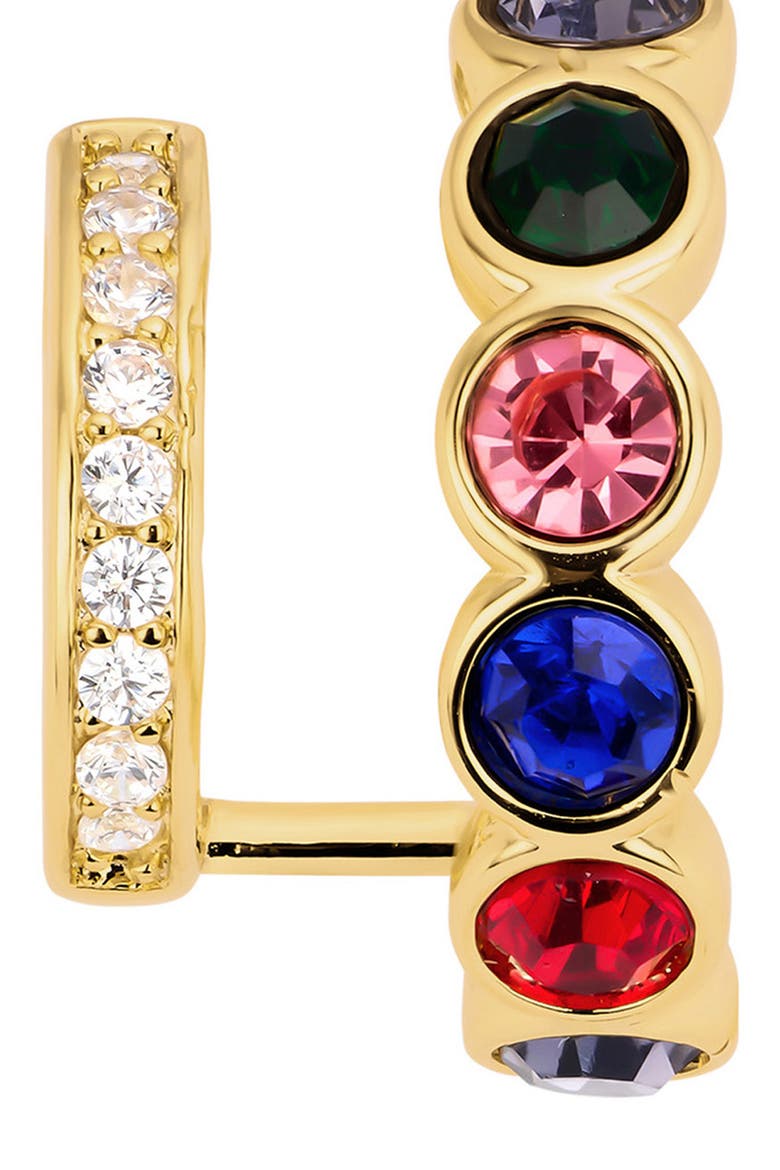 Modern Muse Multicolor Hoop Earrings, Alternate, color, GOLD
