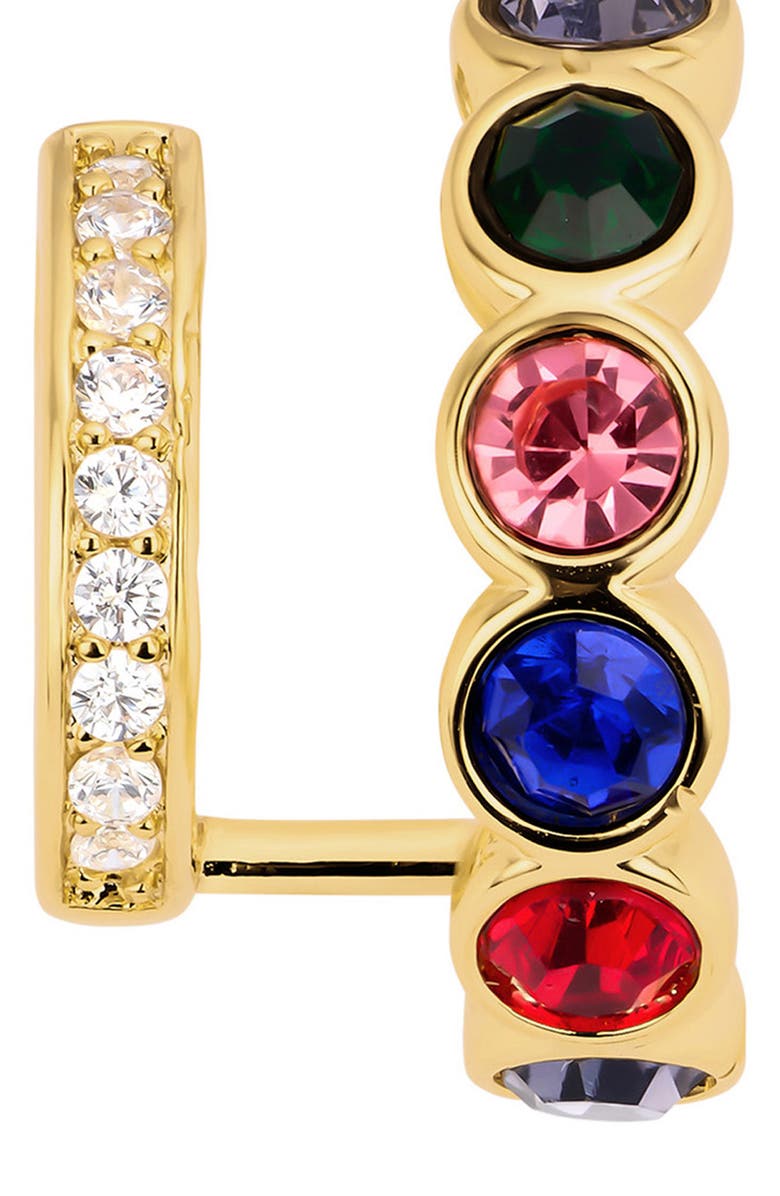 ATHRA LUXE Modern Muse Multicolor Hoop Earrings, Alternate, color, Gold