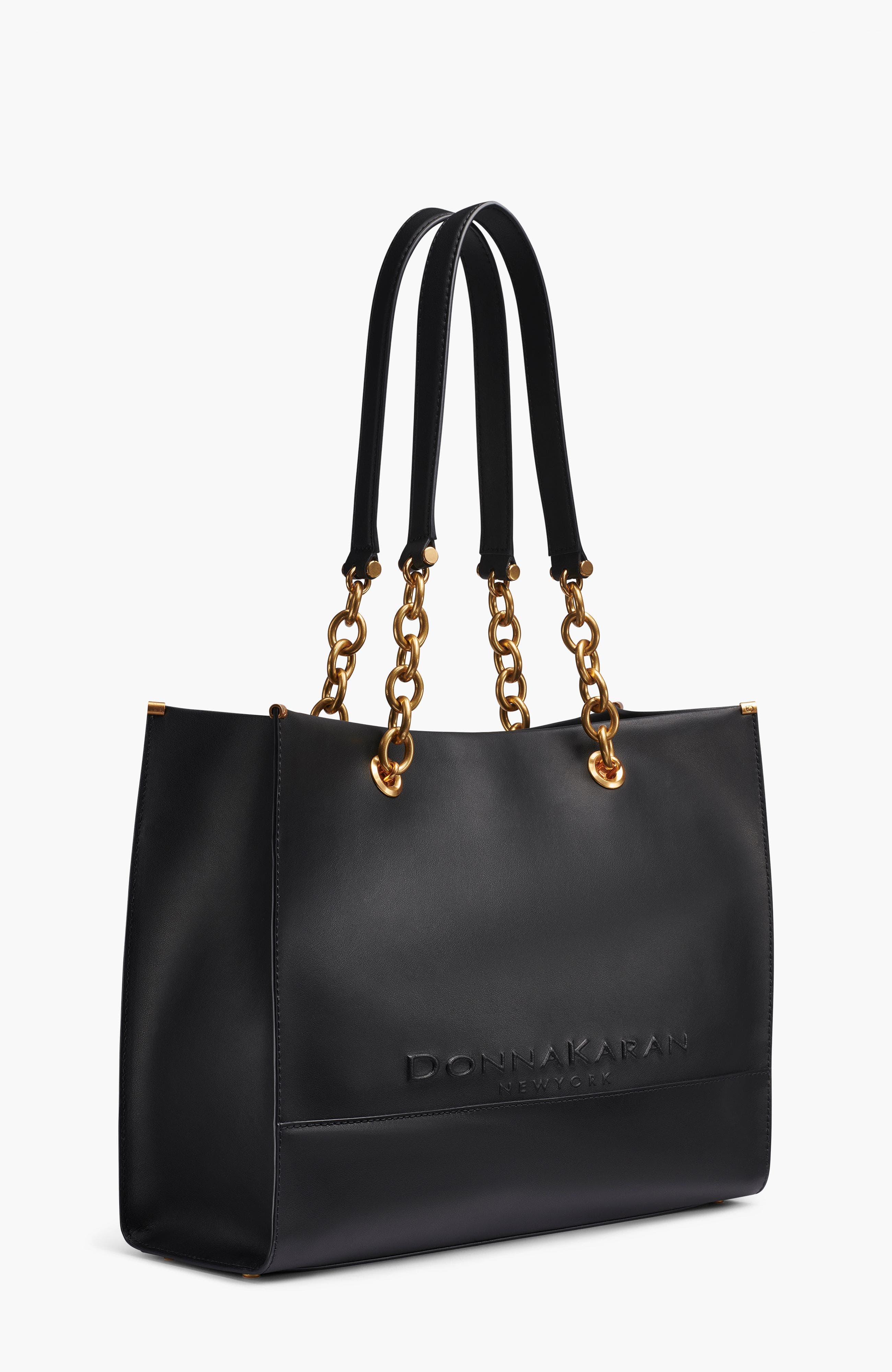 Donna Karan New York Merino Tote, Alternate, color, Blk/Gold