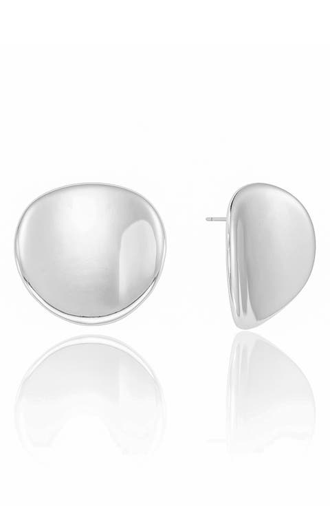 Modern Circle Stud Earrings