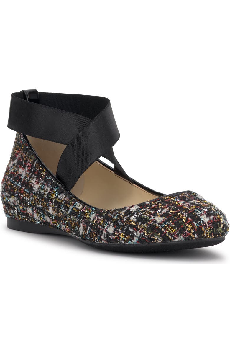 Jessica Simpson Manday Ankle Strap Ballet Flat, Main, color, Black