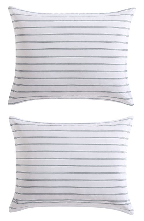 Stone Cottage Trenton Stripe 200-thread Count Cotton Percale Sheet Set In White
