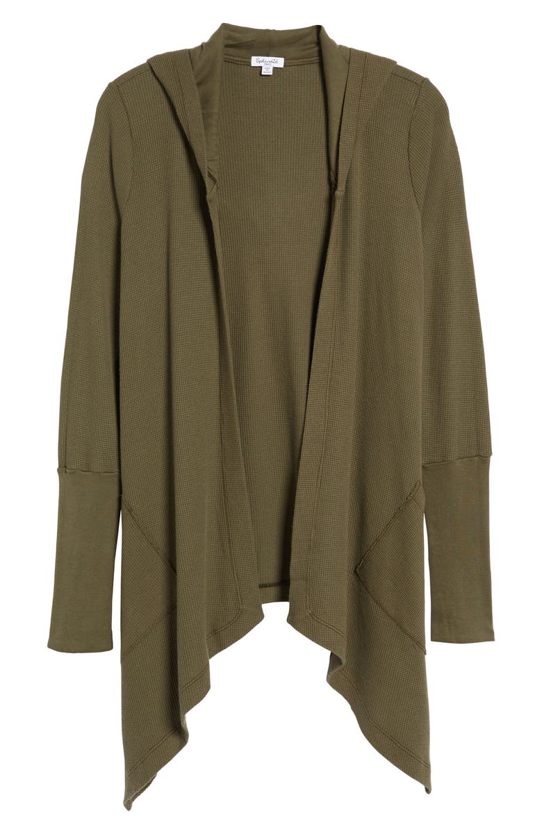 Splendid Draped Thermal Hoodie, Alternate, color,