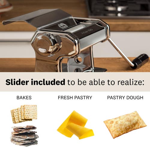 Marcato Atlas 180 Slide Manual Pasta Machine, Made